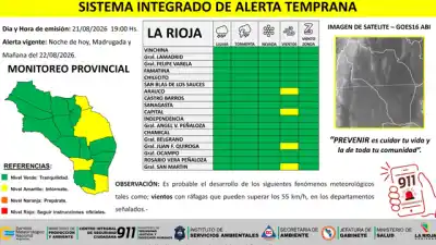 Alerta amarilla por vientos en La Rioja: ¿qué departamentos están en riesgo?