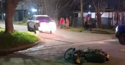 Choque en 521 y 170: un motociclista quedó al borde de la muerte