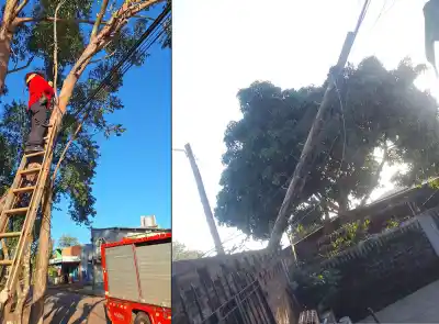 Alerta en Garupá: cables sueltos en plena calle tras trabajos de mantenimiento