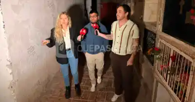 Un grito en pleno cementerio interrumpió la transmisión en vivo de QPS