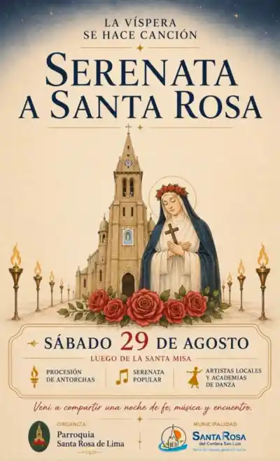 Santa Rosa del Conlara se enciende: la Serenata que une fe y tradición