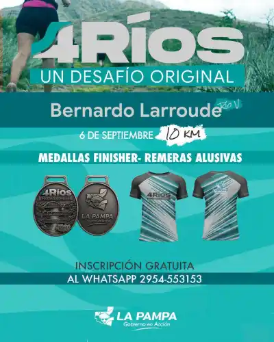 El circuito que une deporte y defensa de los ríos pampeanos llega a Bernardo Larroudé