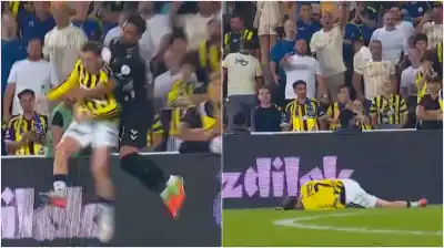 Un futbolista quedó inconsciente en pleno partido y el video es viral