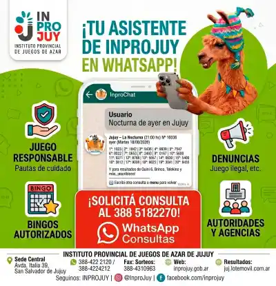 Nuevo ChatBot en WhatsApp: así cambia la atención de INPROJUY