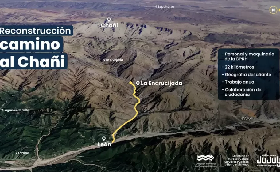 Obras de recomposición del camino al Chañi