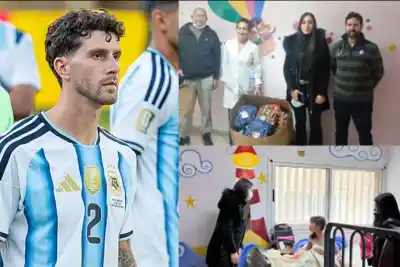 El gesto solidario de Marcos Senesi que emocionó a los niños internados en un hospital de Concordia