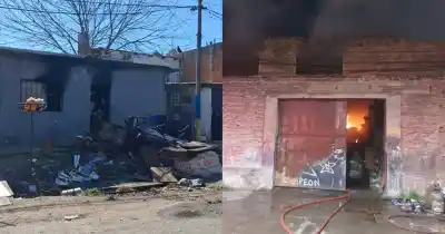 Dos incendios en Rosario: un lavadero quedó devastado y un hombre perdió todo por una vela