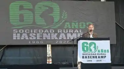 Frigerio en la Expo Rural de Hasenkamp: "El campo necesita un Estado que no le ponga una pata en la cabeza"
