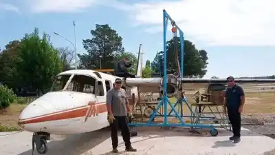 El avión de TAN que rescataron de una chatarrería ya tiene su lugar definitivo