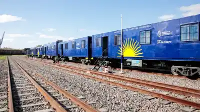 Tren 25 de Mayo: Sáenz y Pettovello llegan a Campo Quijano para inaugurar los servicios