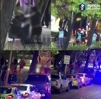 Caos en plena plaza 25 de Mayo: una mujer atacó a un hombre y la policía intervino