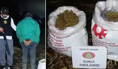 Un jubilado de 67 años cayó con cinco kilos de marihuana y más de medio millón de pesos en el sur tucumano