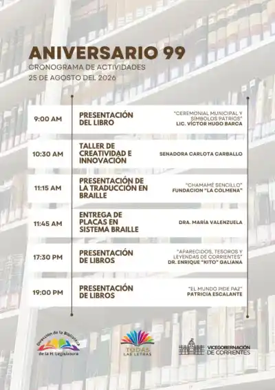 Casi un siglo de historia: la Biblioteca de la Legislatura celebra su aniversario 99 con una jornada especial