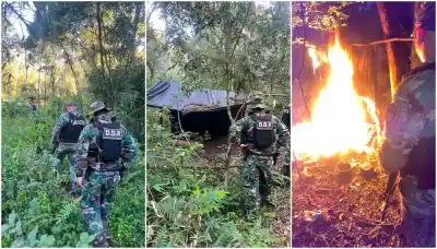 Siguiendo huellas en el monte: así dieron con dos campamentos de caza furtiva en Montecarlo