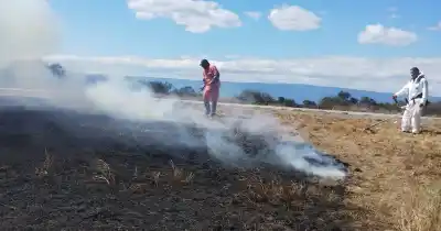 Fuego en la Ruta 38: el operativo que evitó una tragedia en Capayán