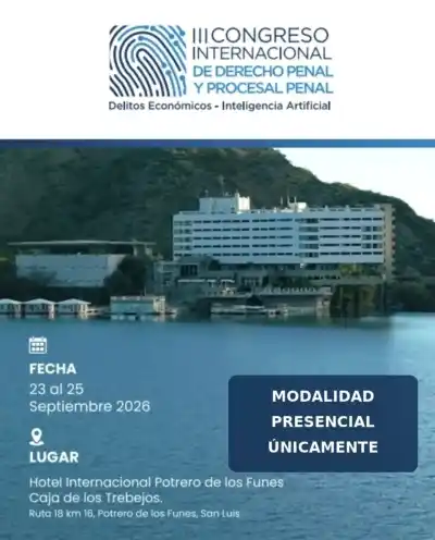Delitos con IA y extorsiones: lo que se debatirá en el Congreso de Derecho Penal en Potrero de los Funes