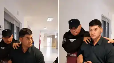 Gritos, llanto y custodia policial: la tensa entrada del acusado del femicidio de Cintia Díaz en los tribunales de Metán