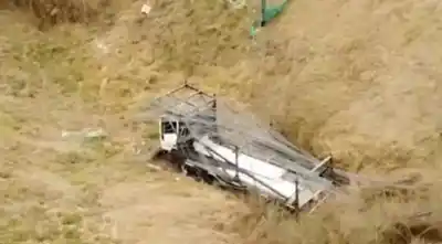El desesperado salto que salvó a un camionero en San Lorenzo Chico