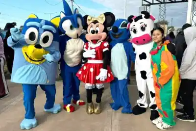 Fiesta en Pozo del Toba: así celebraron el Día del Niño con personajes que asombraron a todos
