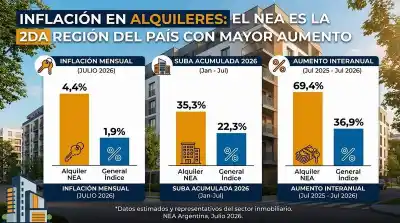 El golpe al bolsillo: alquilar en el NEA cuesta 69,4% más que hace un año