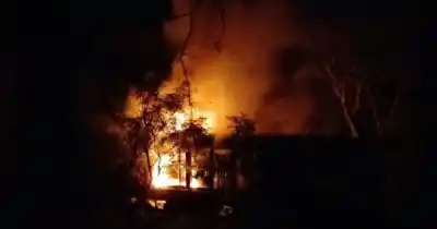 Un tren cargado de madera se incendió en Río Piedras: el momento que aterrorizó a los vecinos