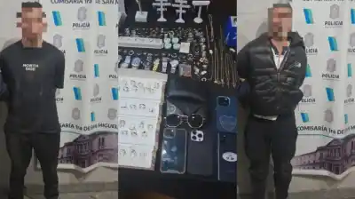 Asaltaron una joyería, huyeron con el auto del dueño y la policía los encontró almorzando en una parrilla