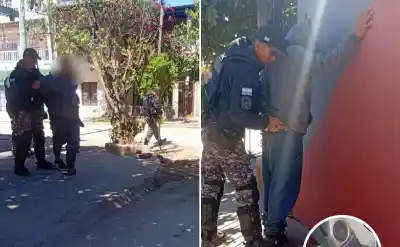 Cayeron tres sospechosos en Libertador: uno tenía un arma blanca y los otros llevaban parlantes robados