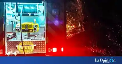 El fuego acechó una cortina forestal en Perito Moreno y la rápida reacción lo impidió