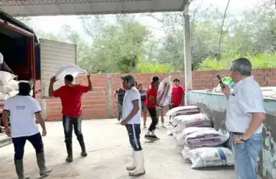 La Madrid: el insólito lugar donde el Gobierno descarga la ayuda para los productores inundados