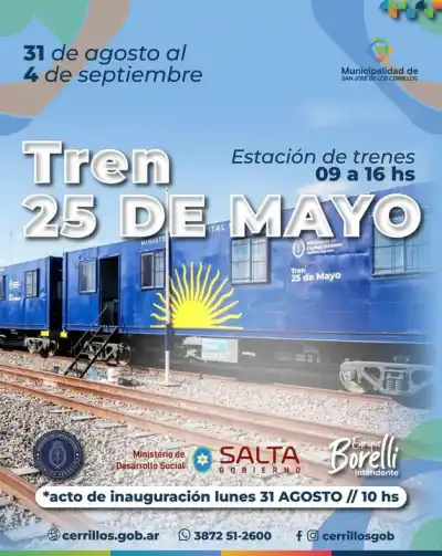 Llega a Cerrillos un tren con servicios gratuitos: conocé los trámites que podés hacer