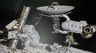 Repararon una antena de la estación espacial: la hazaña que nadie vio venir