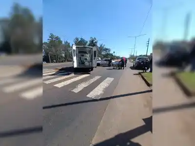Choque en Garupá: una mujer fracturada y un conductor con lesiones tras el impacto
