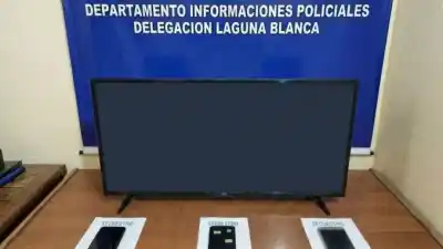 Recuperaron un televisor y tres celulares robados y detuvieron al sospechoso en Laguna Blanca