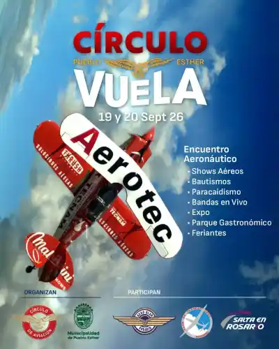 El cielo de Pueblo Esther se llena de acrobacias: llega el Círculo Vuela