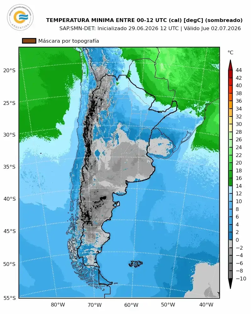 Pronóstico de temperaturas mínimas