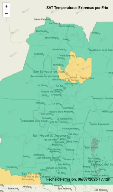 mapa temperaturas extremas jujuy