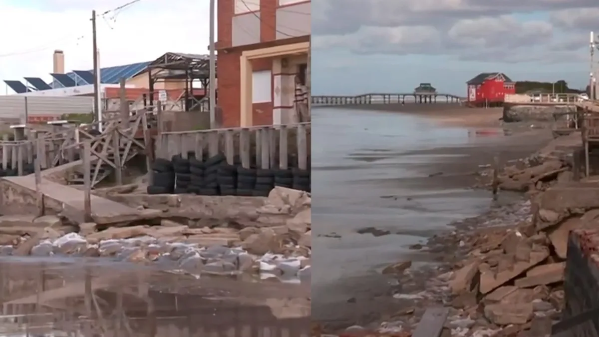 Mar del Tuyú, devastated: the drama caused by the southeasterly storm and the cyclogenesis - YouTube