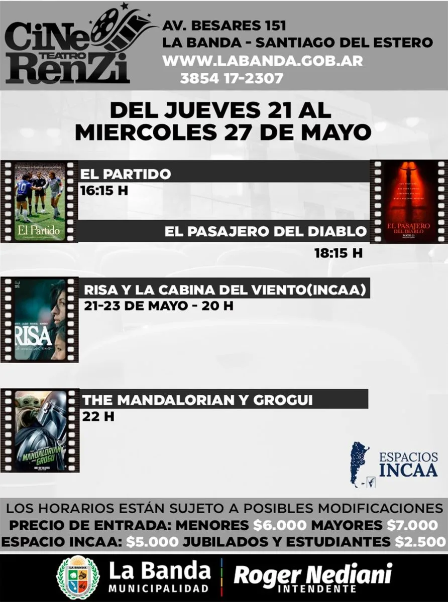 Cartelera del Cine Renzi