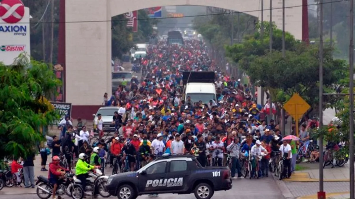 Imagen de la 42ª edición del Vía Crucis en bicicleta
