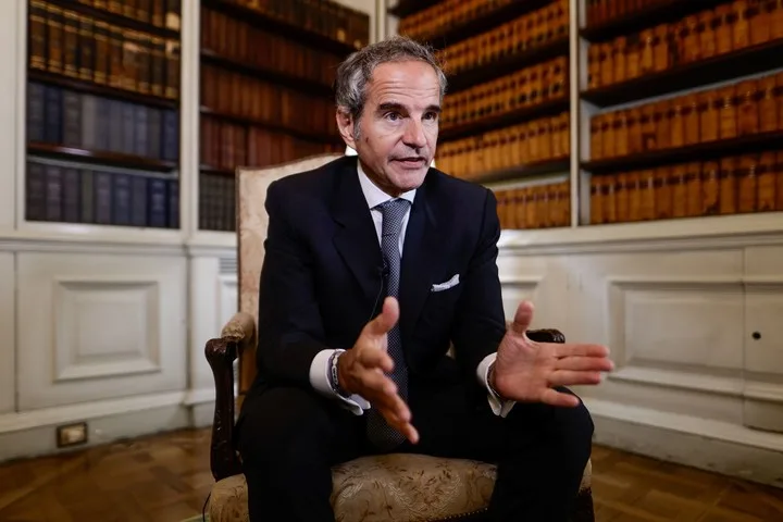 Rafael Grossi durante una entrevista en el Palacio San Martín, en Buenos Aires. Foto: EFE/ archivo