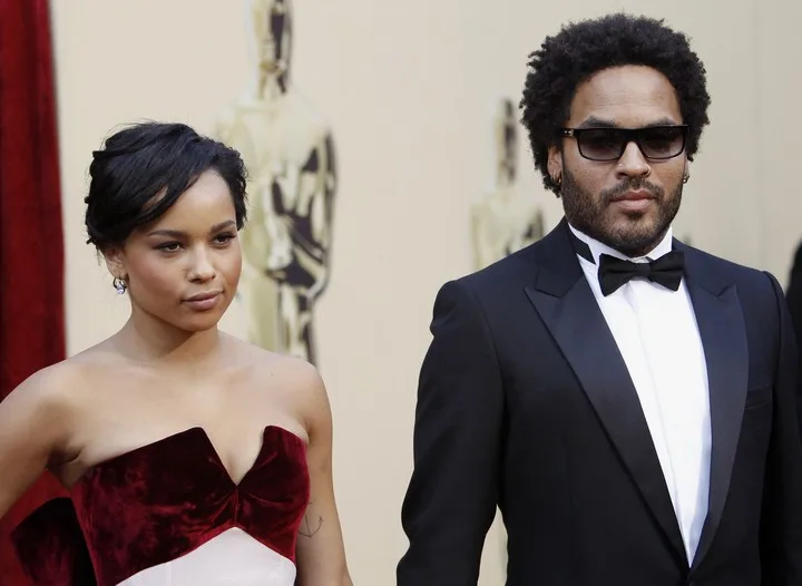 Zoë y Lenny Kravitz