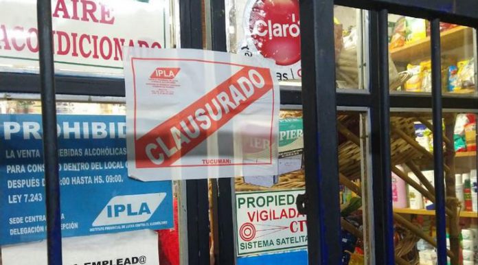 El IPLA clausuró seis drugstores en Monteros durante el fin de semana XL