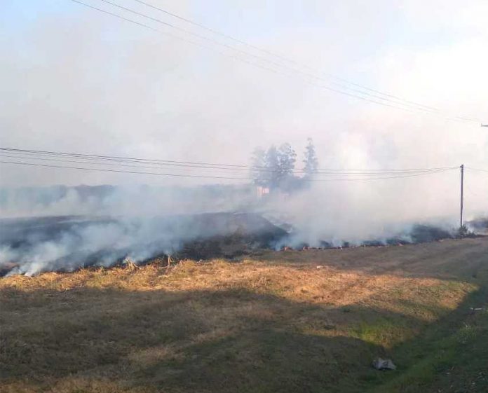 El humo de quema tapó a la ruta 38 en Monteros