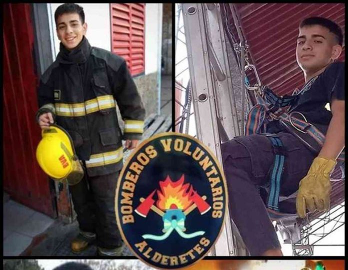 Bomberos de Alderetes despidieron a su compañero fallecido en trágico accidente en Santa Lucía
