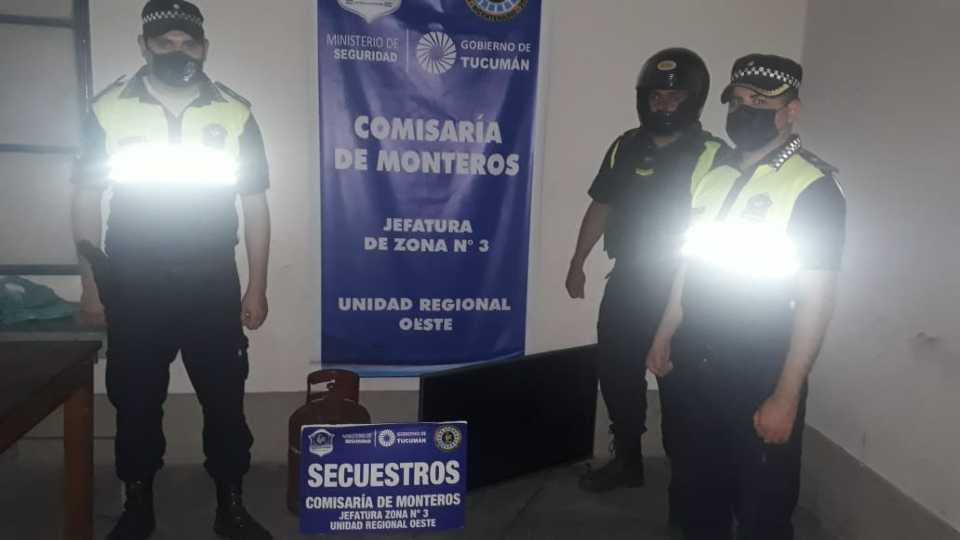 Allanan domicilios en Monteros y recuperan elementos robados