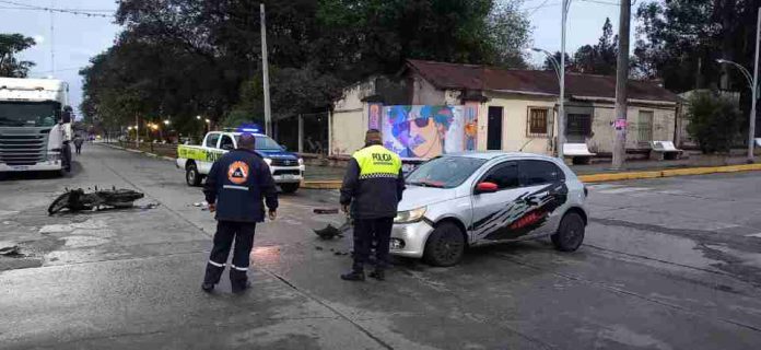 MUJER HERIDA DURANTE UN CHOQUE EN MONTEROS