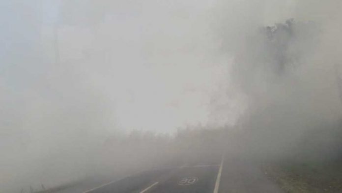 HUMO EN LA RUTA 38