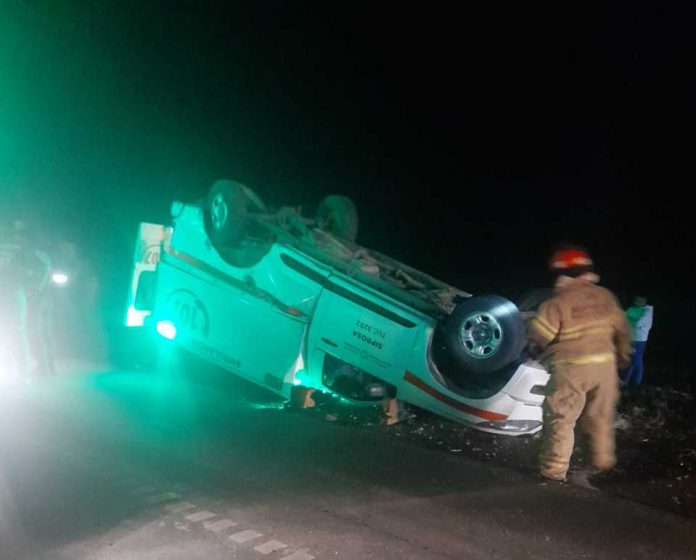 VUELCO DE AMBULANCIA EN LEON ROUGES