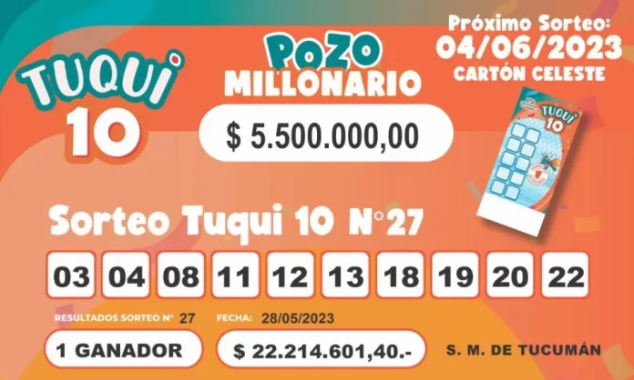 TUQUI 10 GANADOR MILLONARIO