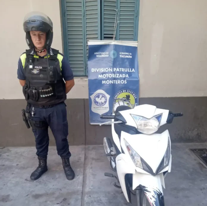 MOTO ROBADA RECUPERADA EN MONTEROS